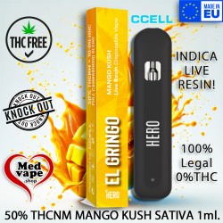 50% THCNM VAPE MANGO KUSH HYBRID 1ml - EL GRINGO